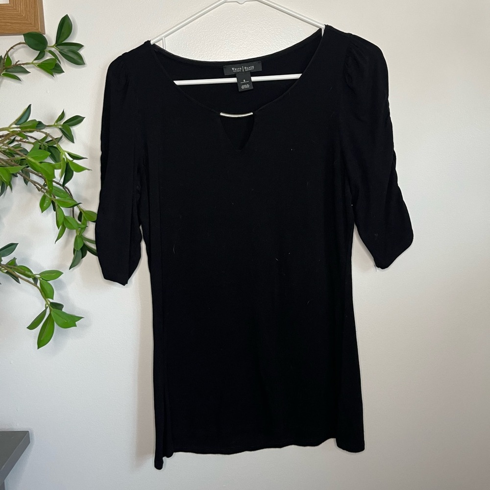 White House Black Market Classic Black top - size small
